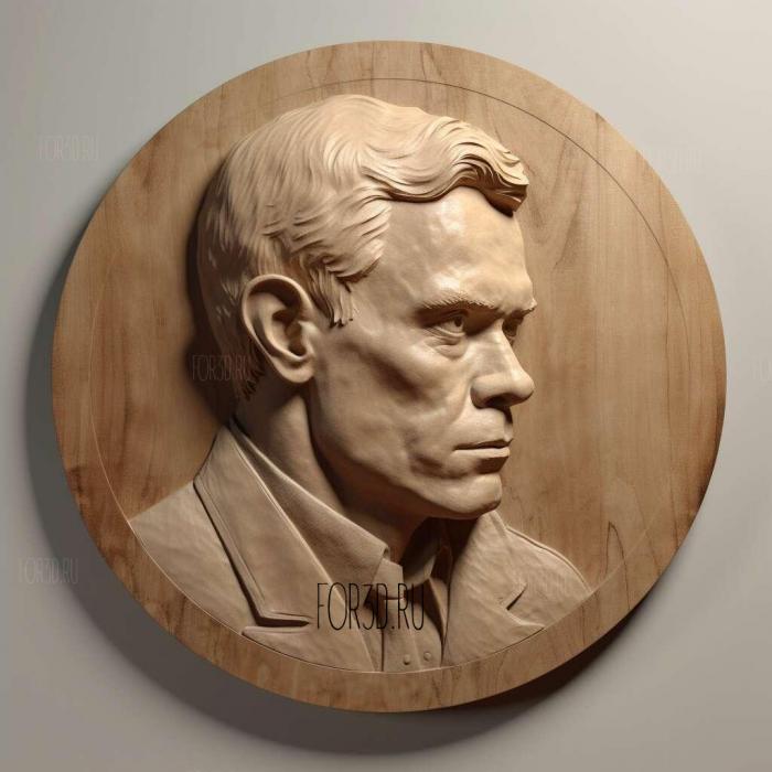 Paul Bettany 3 stl model for CNC